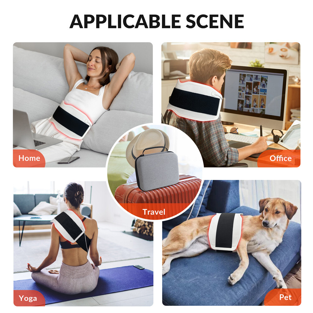 Red Light Therapy Pads Near Infrared LED Belt for Waist Back Muscle Pain Relief