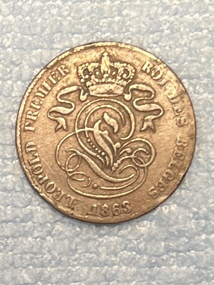 Belgium - 2 centimes 1863