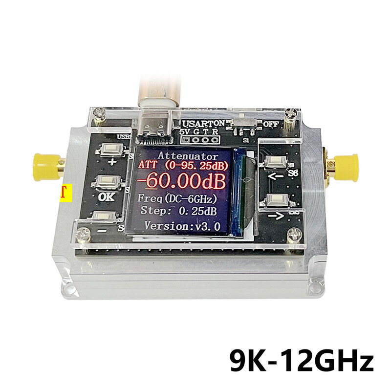 3G 6G 8G Digital Programmable Attenuator 90DB Step 0.25DB TFT Display CNC