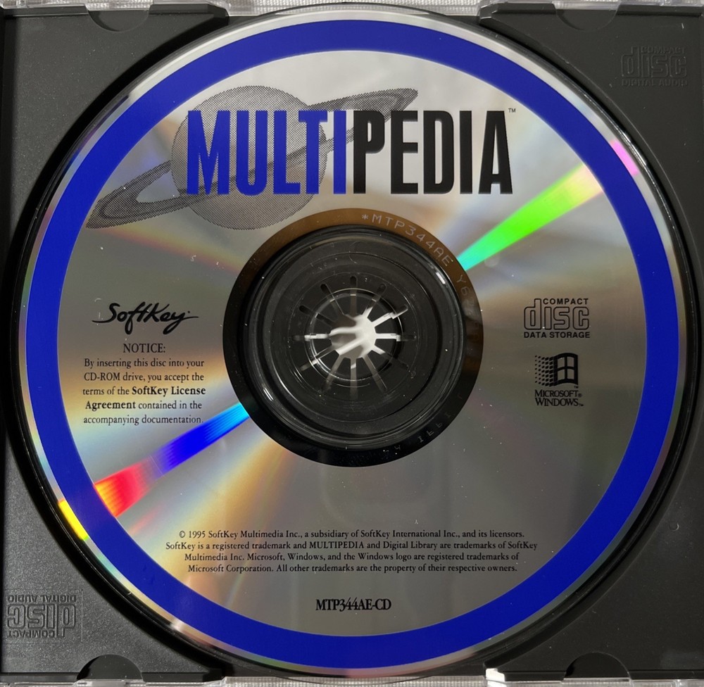 Multipedia (PC-CD, 1995) for Windows 3.1/95 *RARE*