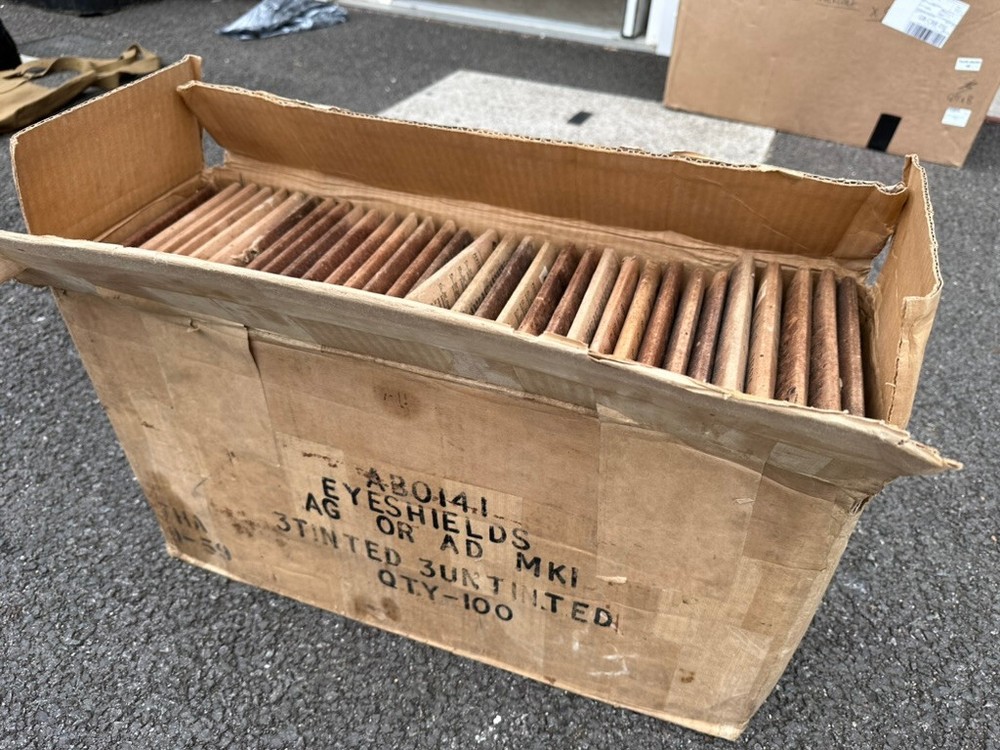 Original WW2 Dated British Army Anti-Gas Eyeshields - From Original Packaging