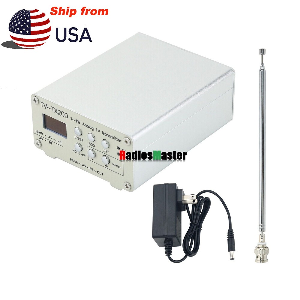TV-TX200 VHF/UHF Analog TV Transmitter Support HD/AV Input Analog Signal#US