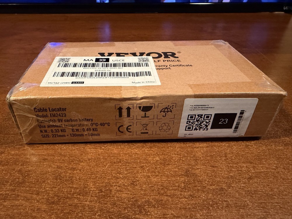 Vevor 3' 9V Underground Cable Locator EM2423