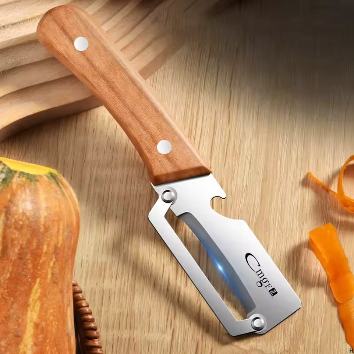 Wooden Vegetable Peeler Multi Function Kitchen Fruit Carrot Orange