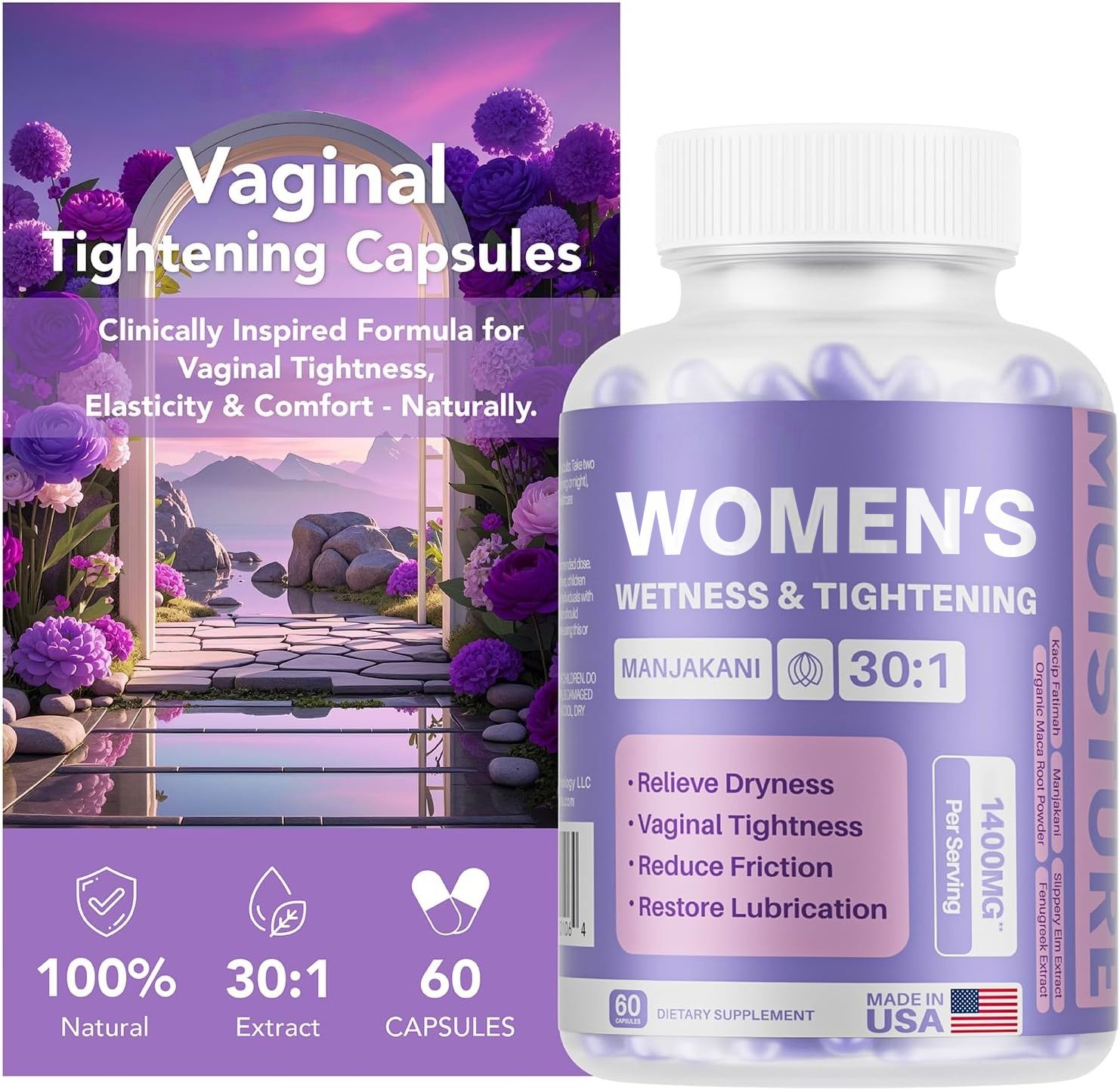 Women's Secret Bottle-Vaginal Probiotics for Women pH Balance Health Supplement