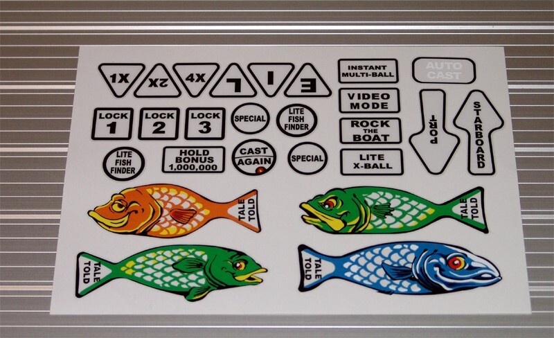 Fish Tales Pinball Machine Insert Decal Set