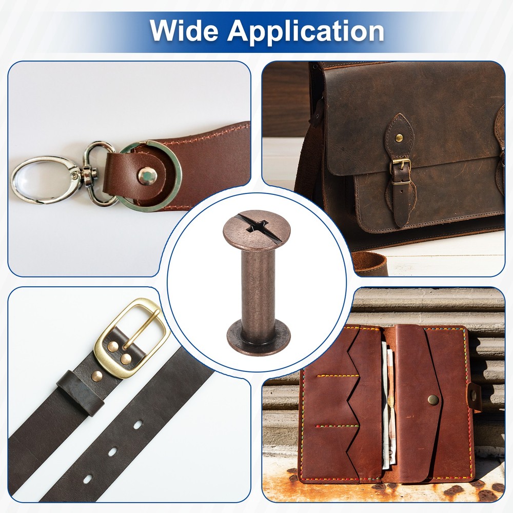 25set Phillips Chicago Screw M5x18mm Binding Post Screw, Red Copper