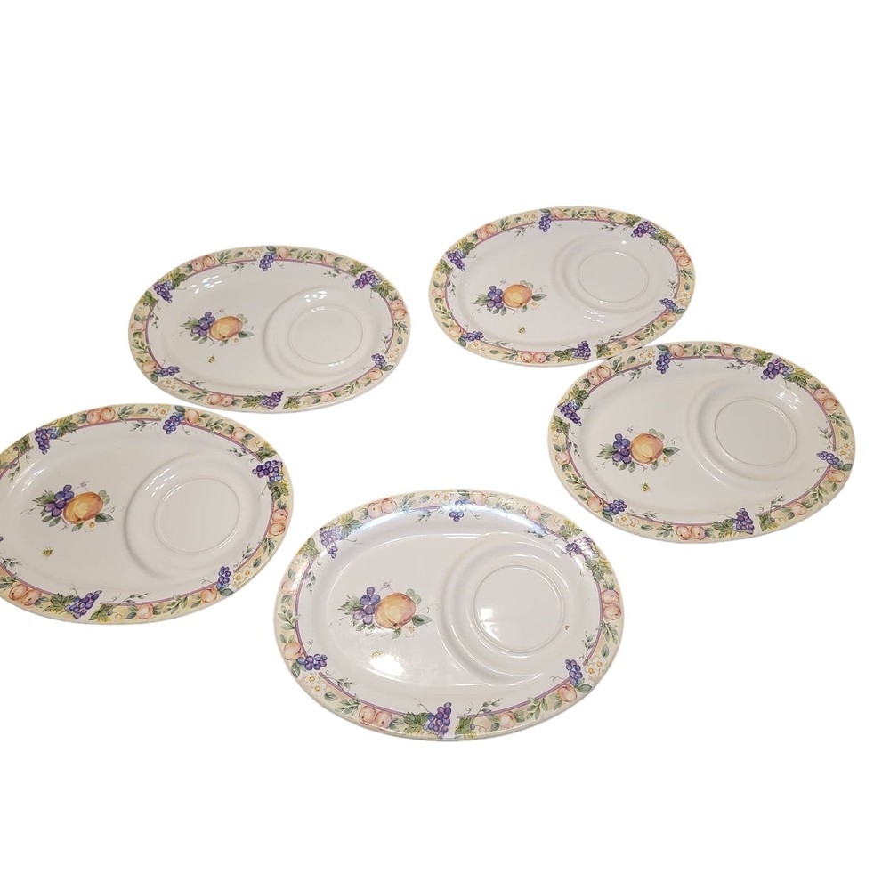 5 - Pfaltzgraff Orchard 12" Snack Plates