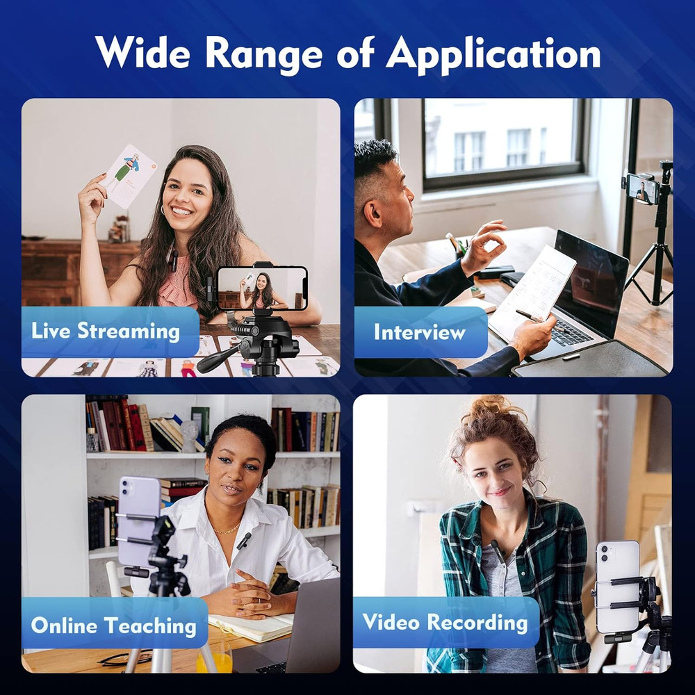 New Mini Wireless Microphone for Iphone Ipad Android,Lavalier Microphone for Vid