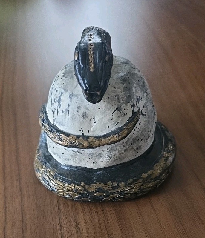 Snake Incense Holder Ceramic Burner Handmade OOAK