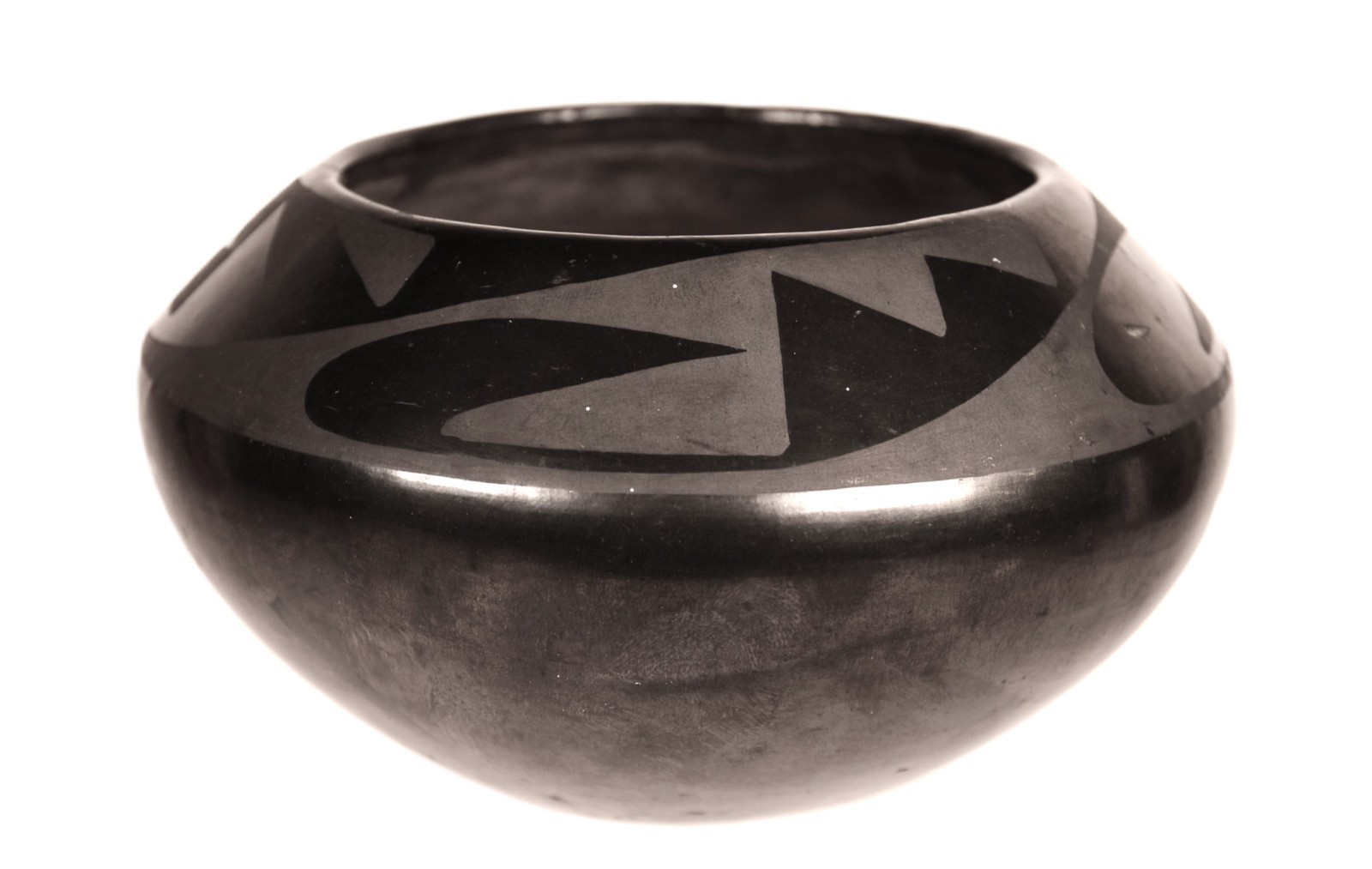 San Ildefonso Pueblo Black on Black Pottery By Maria Martinez ca. 1925 - 1943