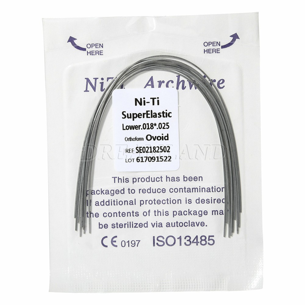 100PCS Dental Ortho Niti Rectangular Arch Wire Super Elastic / Metal Brackets