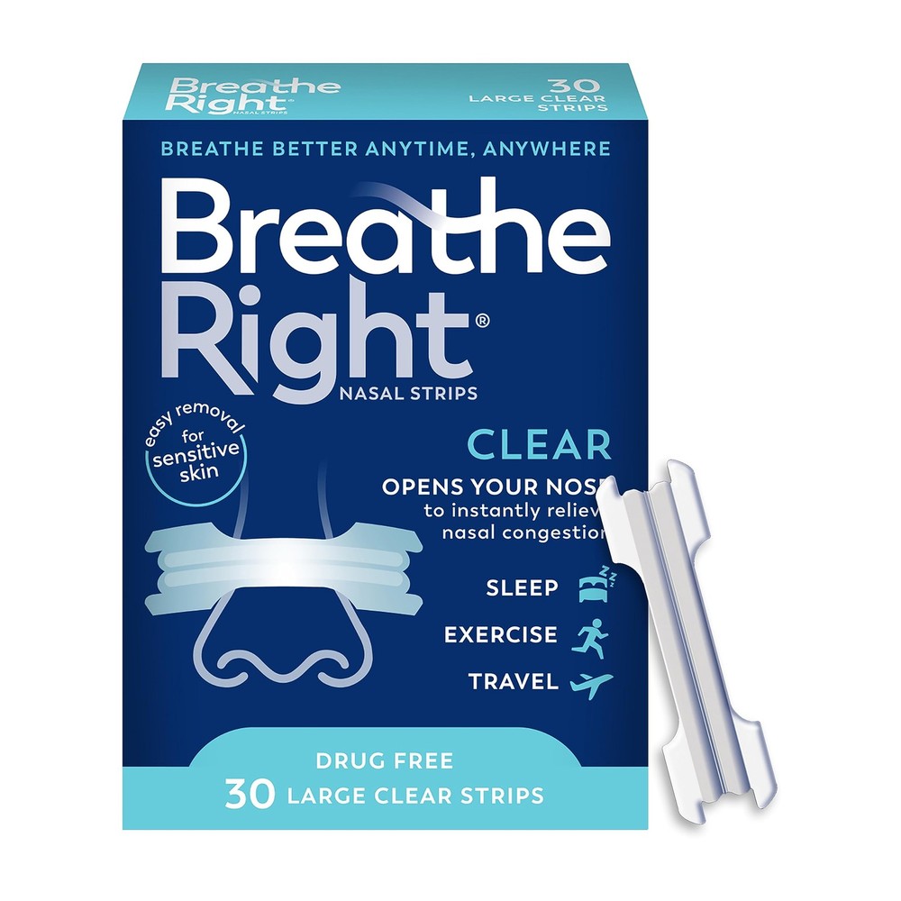 Nasal Strips Clear Large 30ct (Packaging May Vary)