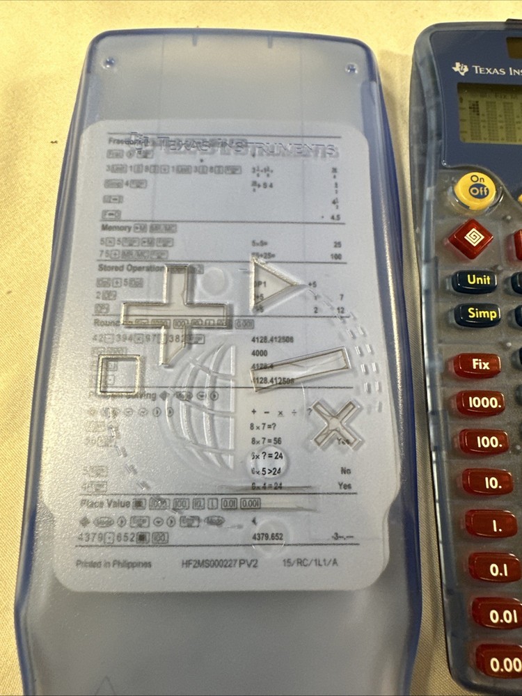 Texas Instruments TI-15 Explorer Elementary Calculator W/Slide Protective Cover