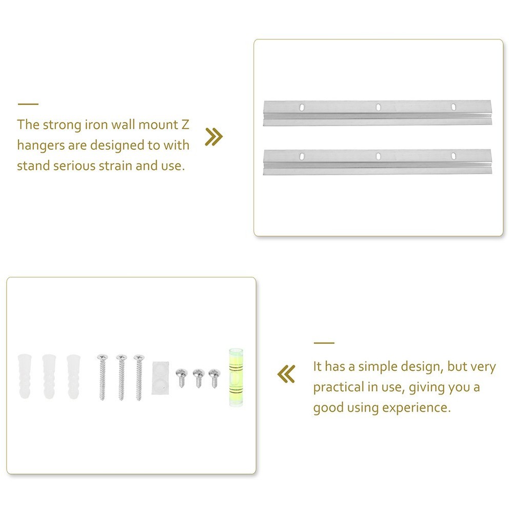 2 Sets Photo Frame Hardware Picture Wall Mounting Interlocking Brackets