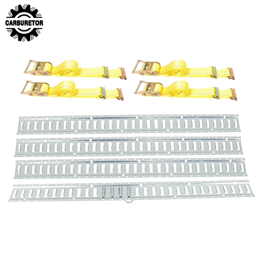 Silver 12 Pack 60" E Track Rail Sections With Mounting Hardware For Trucks Vans