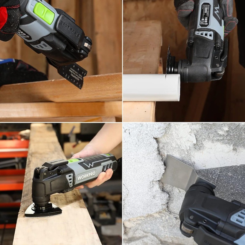 WORKPRO Oscillating Multi-Tool Kit for Christmas, 3.0 Amp Corded Quick