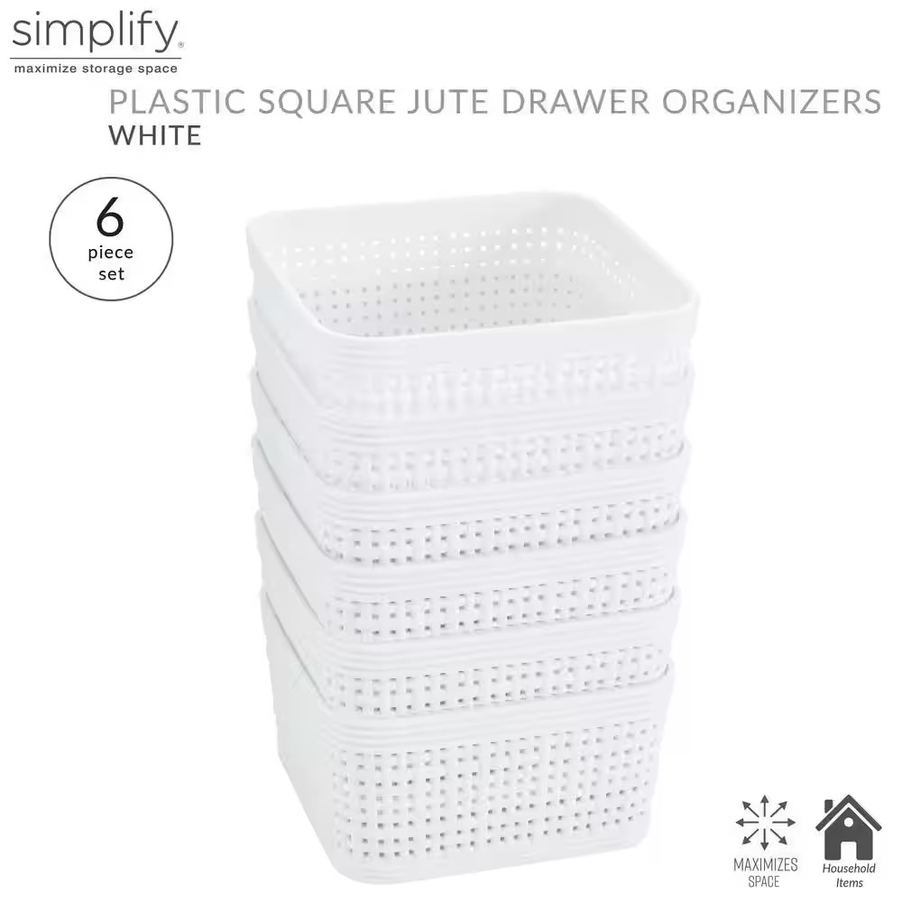 6-Pack Organizing Set in White