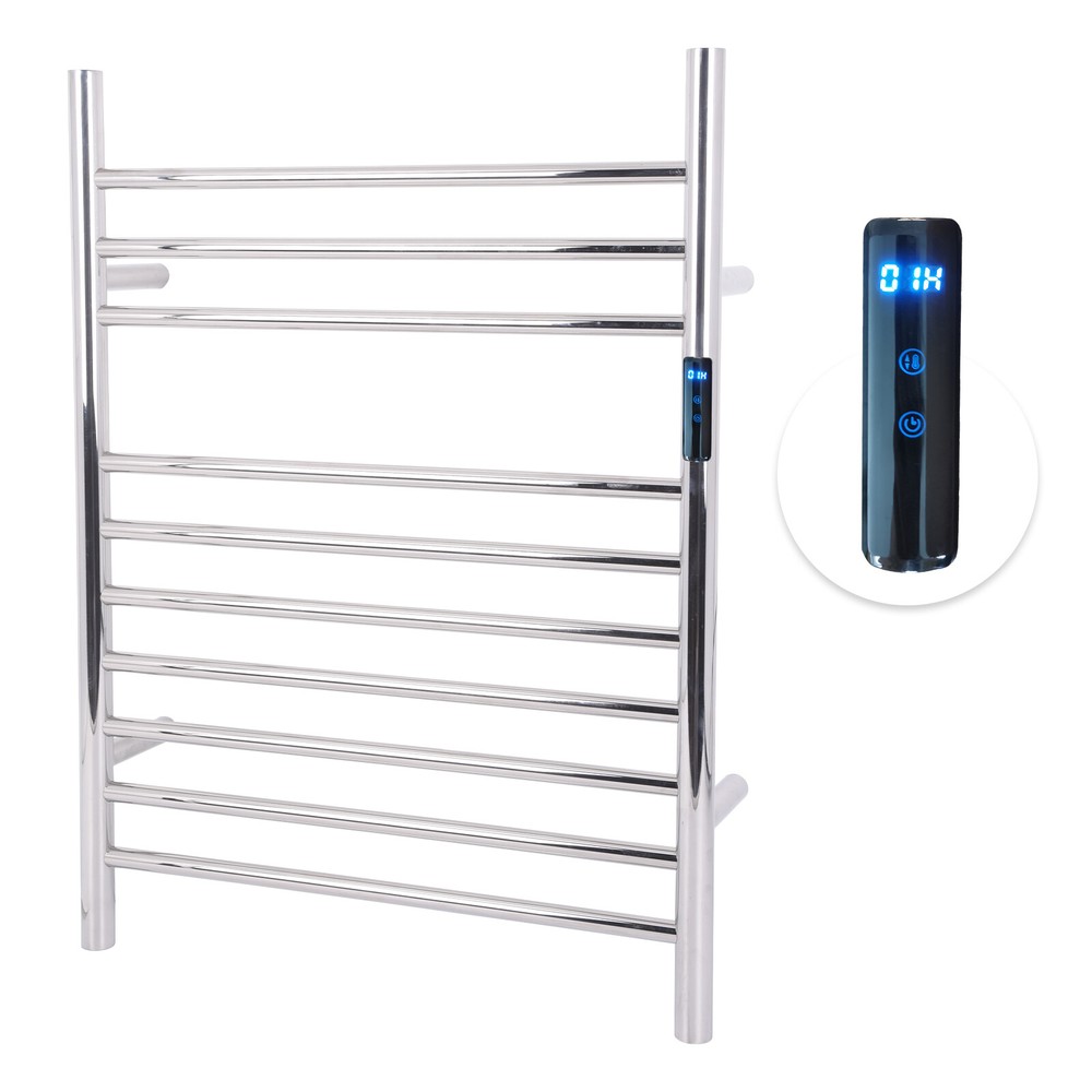 10 Bars Towel Warmer Rack Wall Mounted with Timer Temperature Control