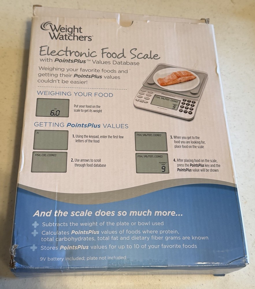 Weight Watchers Electronic Food Scale w/ Points Plus Values Database Points