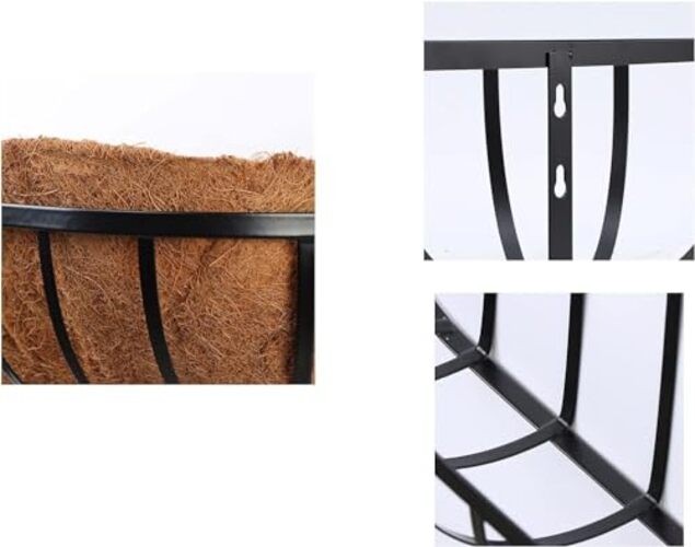 24 Inch Window Box Planters 2 Pack with Coco Liners, Rustproof 24inch/2pack