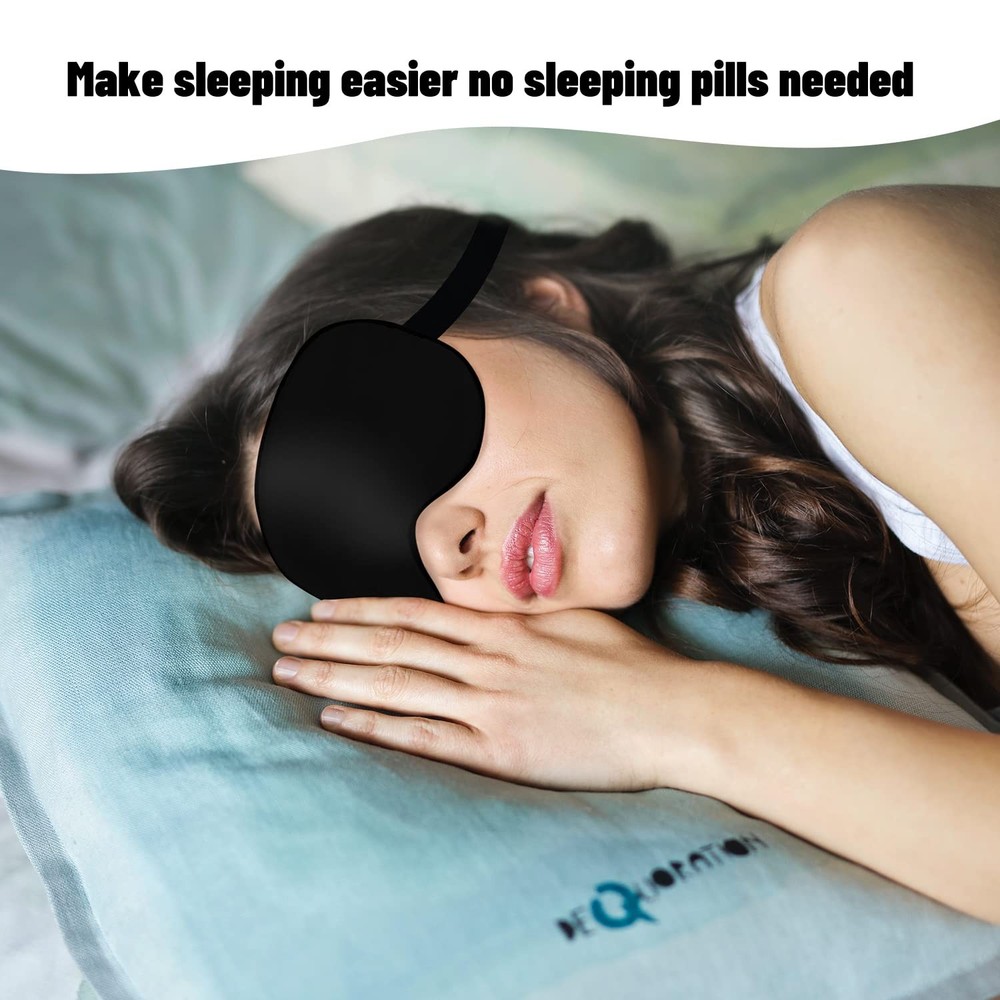 Double Sided Silk Sleep Eye Mask - Breathable & Light Blocking Sleeping Relax