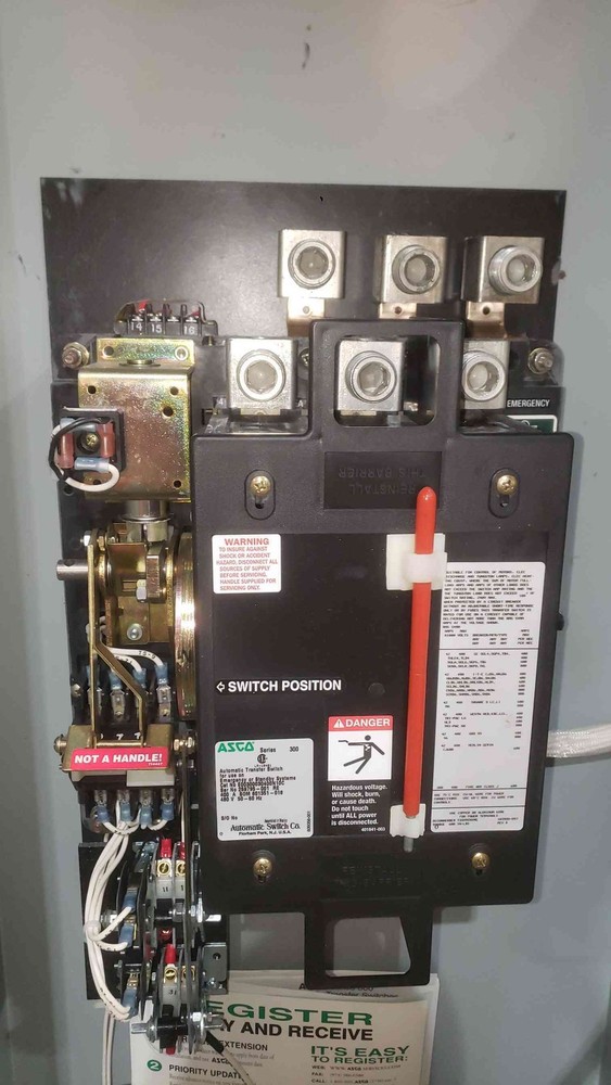 ASCO Series 300 400A 480V 3PH Automatic Transfer Switch ATS E0300030400N10C