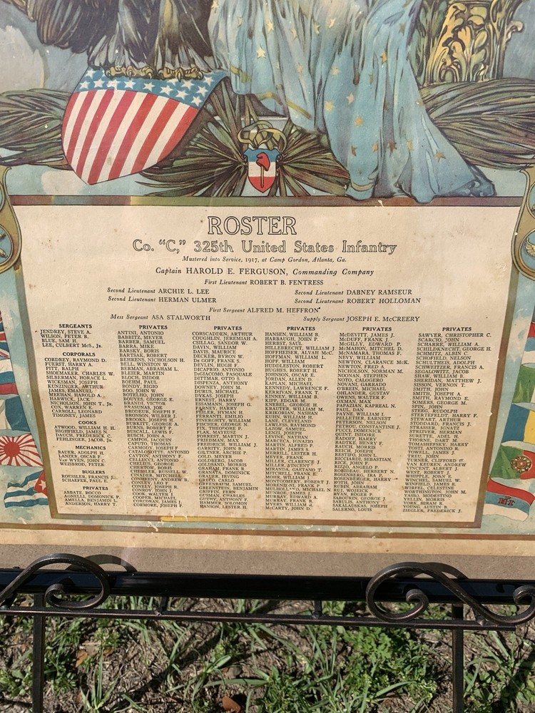 WW1 325th Co. C. Infantry Roster