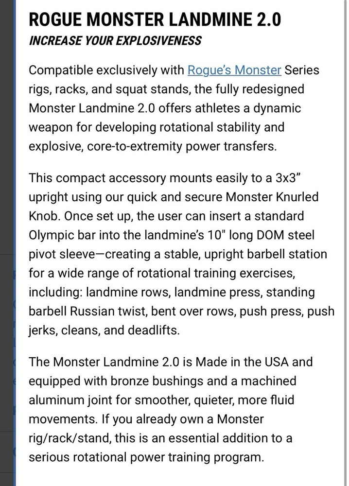 Rogue Monster Landmine 2.0