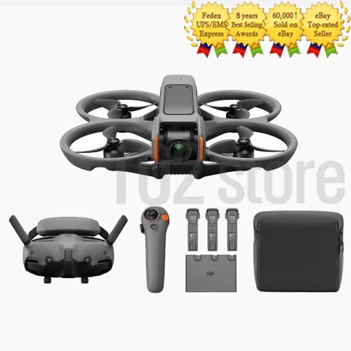 DJI Avata 2 Fly More Combo Camera Drone (3 Bastteries) + RC Motio 3 + Goggles 3