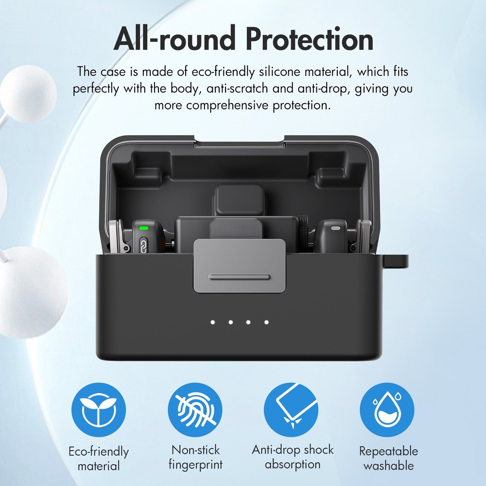 Microphone Charging Case Silicone Protective Case Protection for DJI Mic Mini US