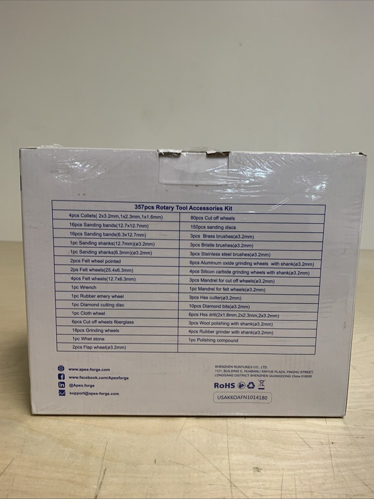 NEW APEXFORGE 357 PC ROTARY TOOL ACCESSORIES KIT