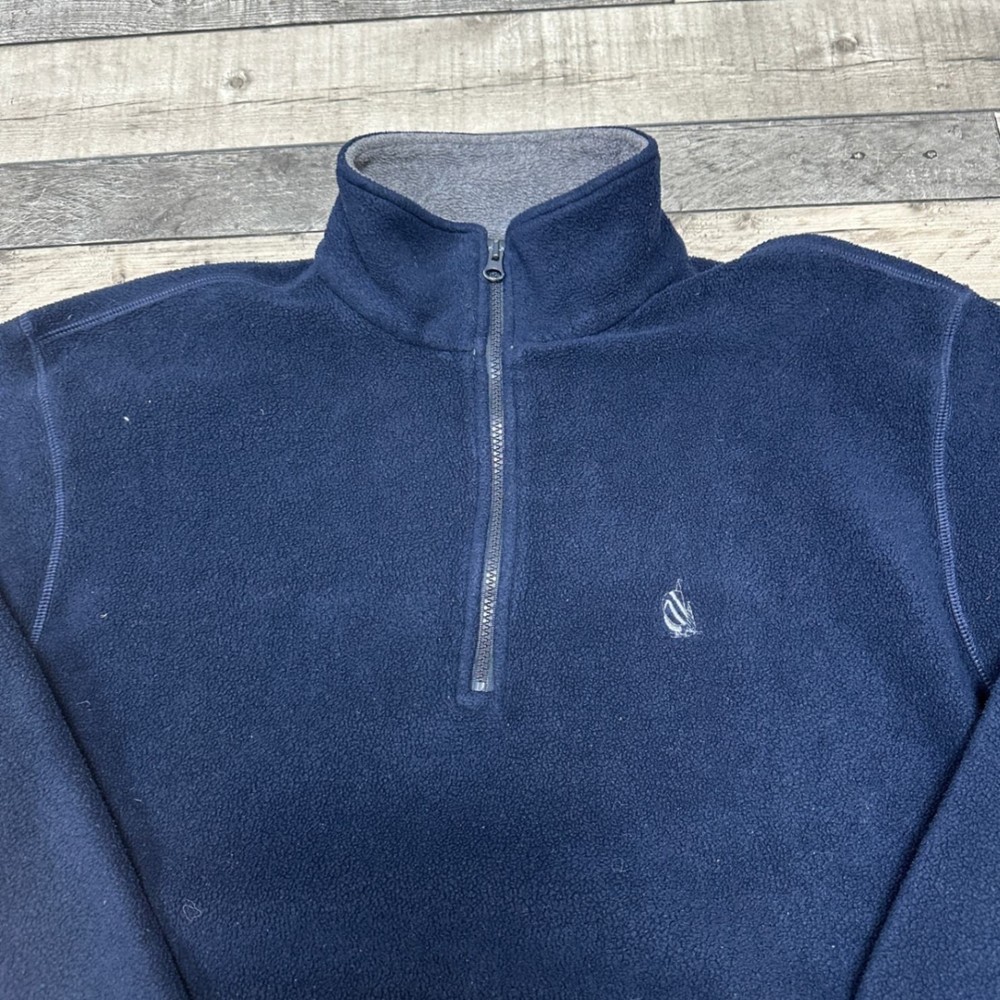 Nautica Mens Fleece Jacket Pullover Nautech Navy Blue 1/4 Zip Small