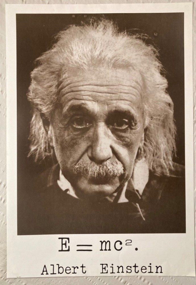 Albert Einstein E=mc2 Poster British Commercial