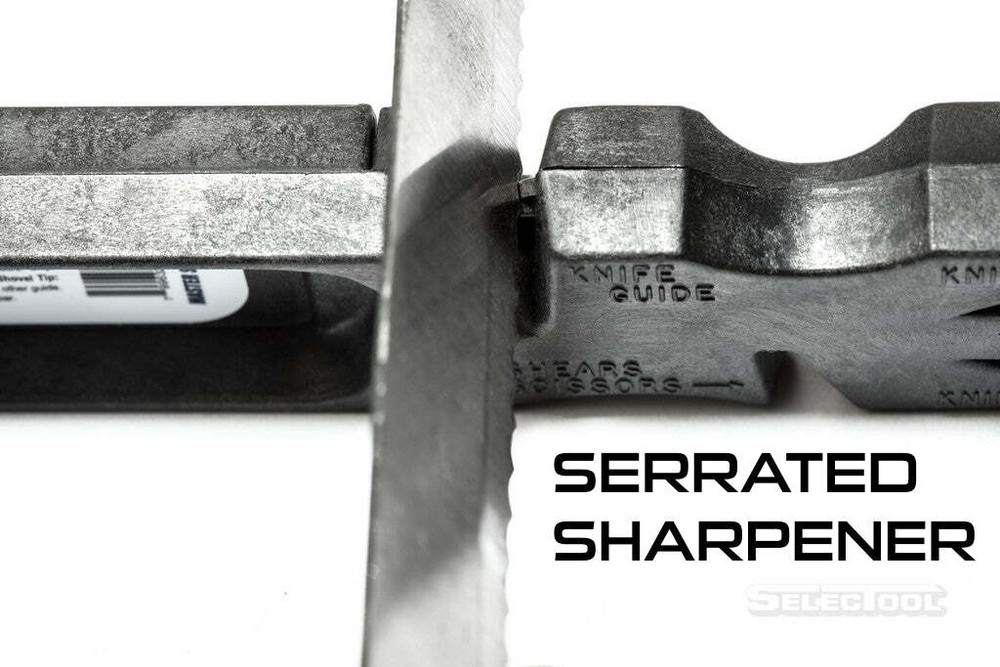 SELECTOOL Knife Sharpener 4-in-1, Master Kitchen Knife Sharpening Tool- USA Made