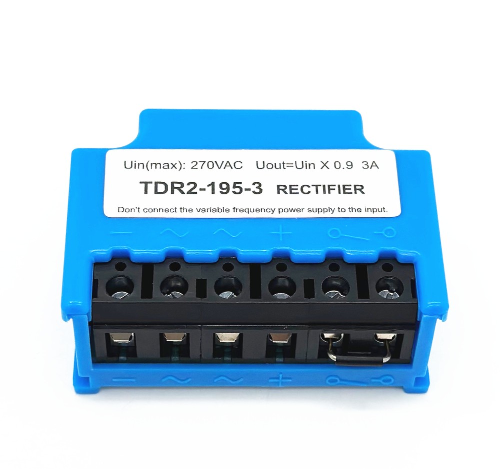TDR2-195-3 Uin max 270VAC Uout=Uin*0.9 3A full-wave brake rectifier module