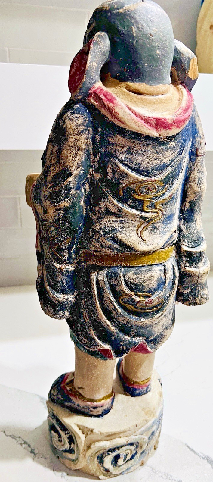 Vtg 20" Wood Folk Art Statue Pig-Headed Humanoid Hand Carved Peruvian Andean