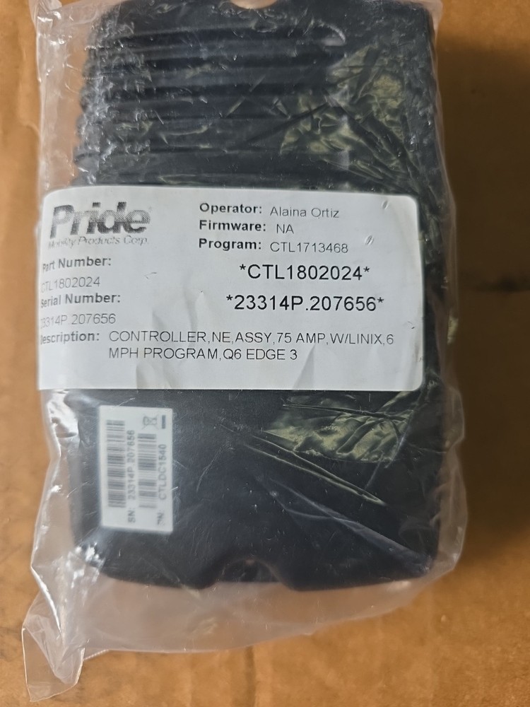 Pride Mobility CONTROLLER,NE,ASSY,75 A,6 MPH PROGRAM,Q6 EDGE 3 #CTL1802024