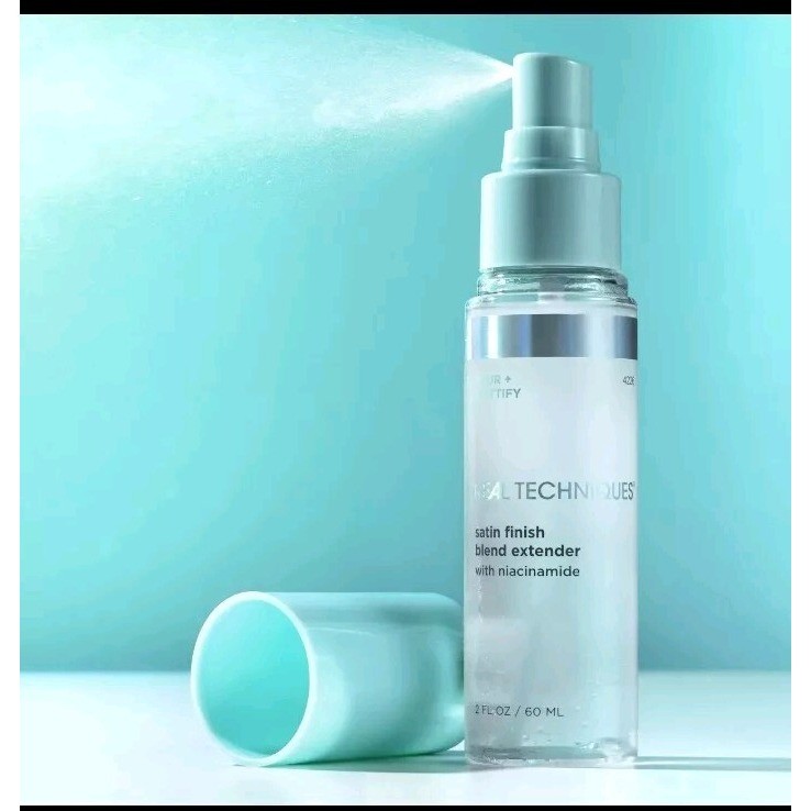 Real Techniques Setting Spray Satin Finish Extender for Face MakeUp 2oz Blur+Mat