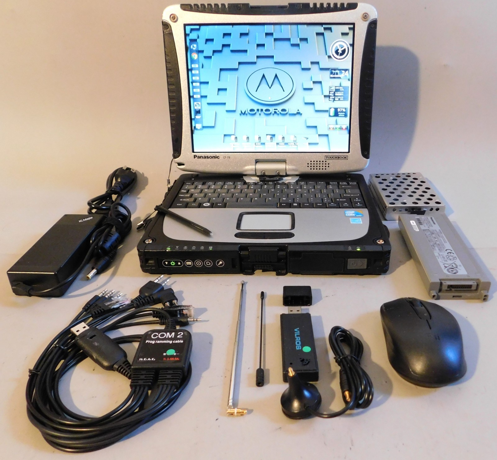 Toughbook CF-19 MK3 HAM Radio Triple Boot Laptop w/SDR 512GB SSD 4 GB & Serial