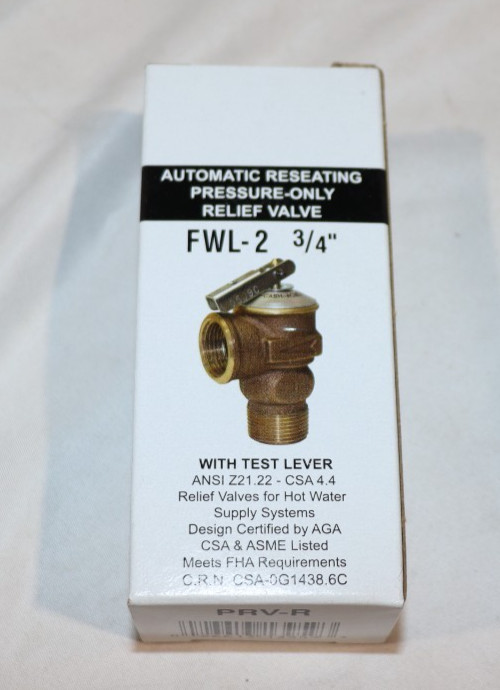 Cash Acme Automatic Reseating Pressure-Only Relief Valve, 3/4",  FWL-2