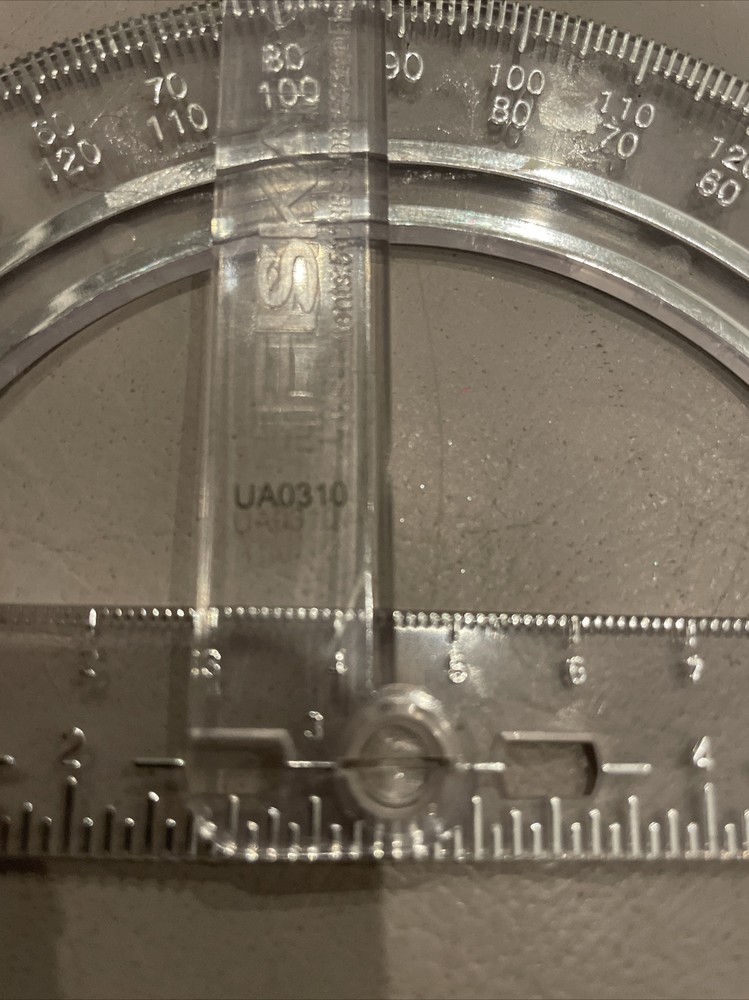 Fiskars Plastic Swing Arm 180° Protractor D UA0310