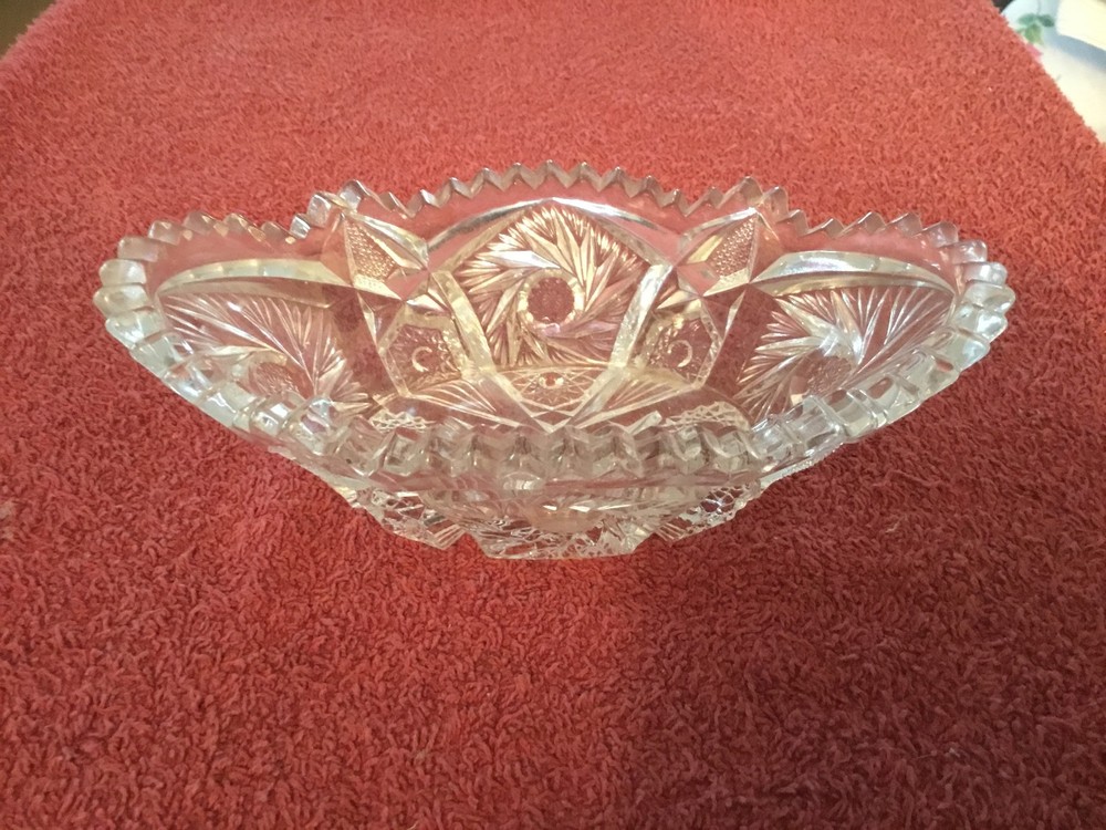Oval Clear Glass Relish Dish