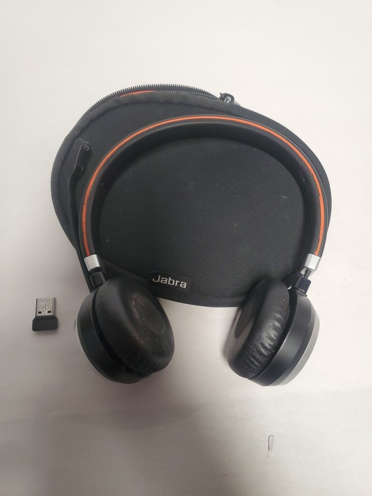 Jabra Evolve 65 HSC018W MS Stereo Wireless Bluetooth Headset W/ Dongle