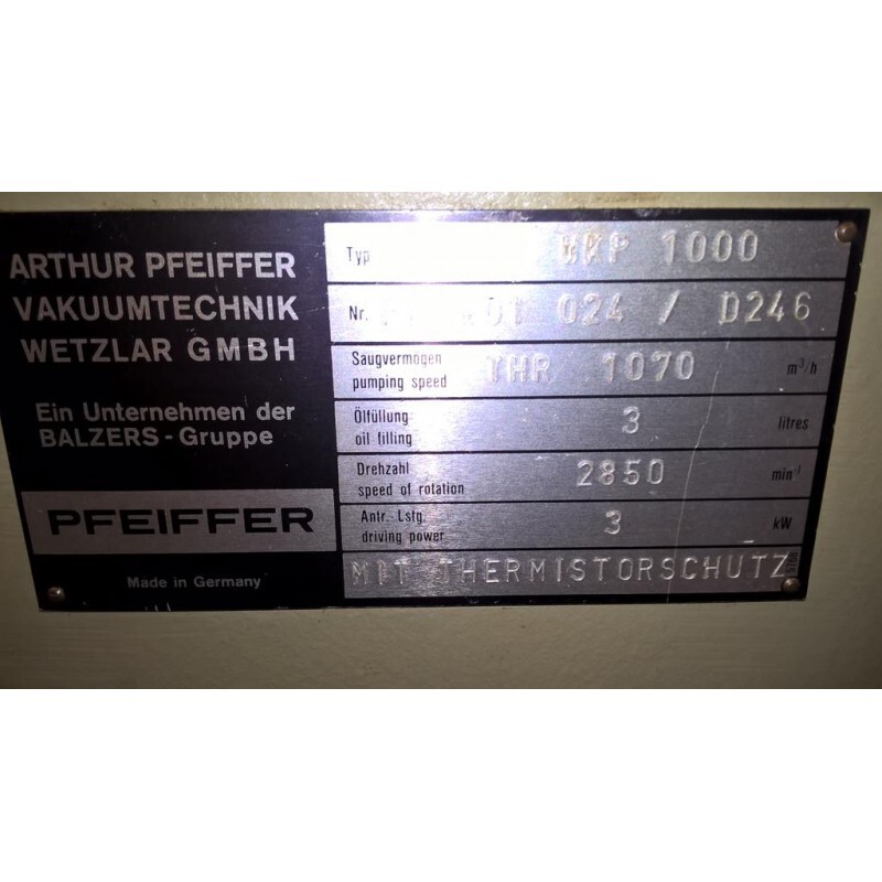 Pumping system Pfeiffer DUO 120 / WKP1000