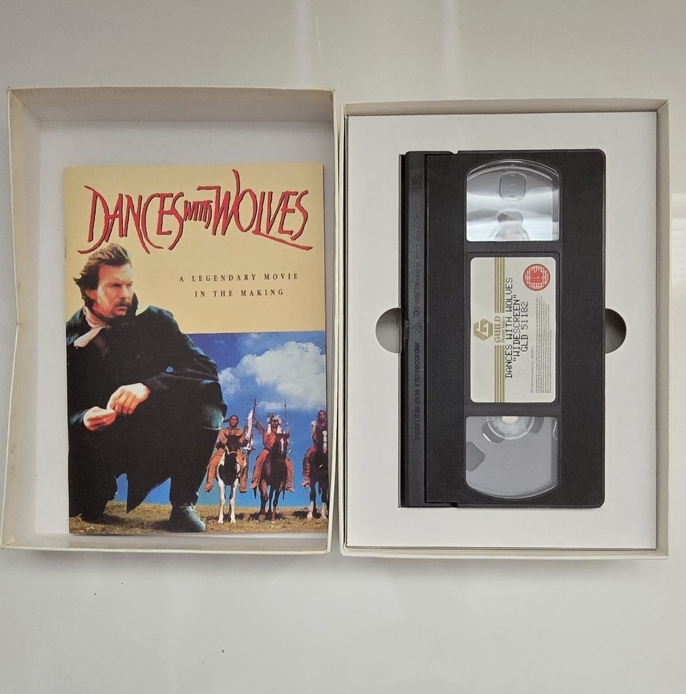 Dances With Wolves VHS 1990 Big Box, Special Widescreen Version + Booklet