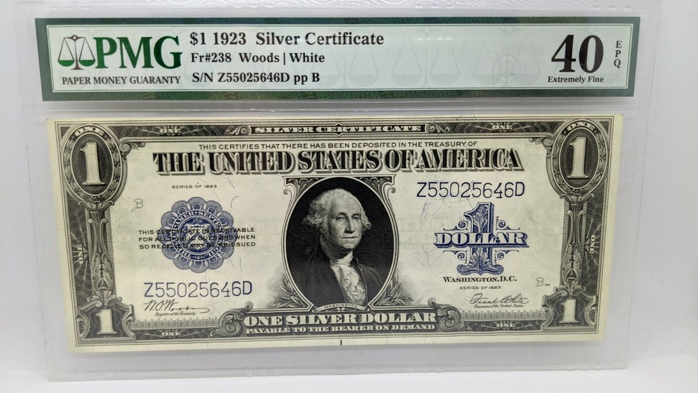 1923 $1 Silver Certificate - PMG 40 EPQ - Fr#238 - Large Size Note