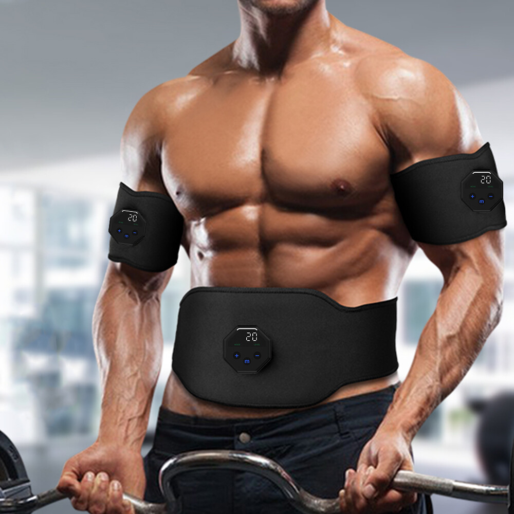 EMS Abdominal ABS Muscle Stimulater Training Toner Fitness Workout Belt 10 Modes