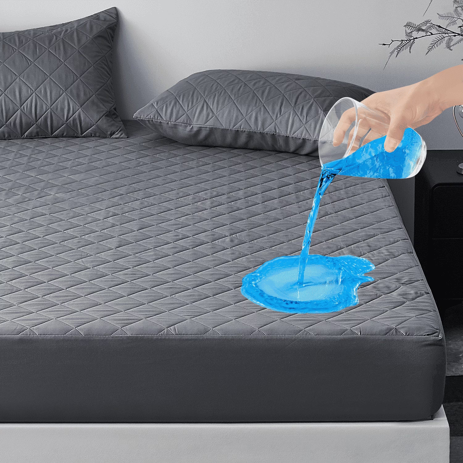 Waterproof Mattress Protector Deep Pocket Breathable Fitted Bed Cover All Sizes