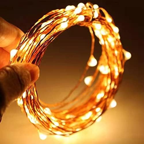Led String Lights, Mini Battery Powered Copper Wire Starry 1 Pack, Warm White